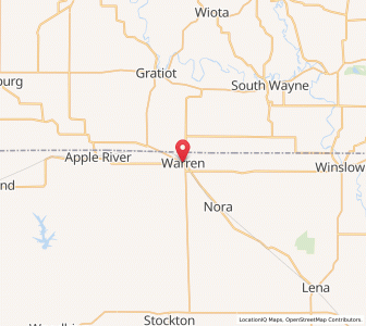Map of Warren, Illinois