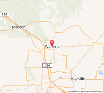 Map of Warrens, Wisconsin