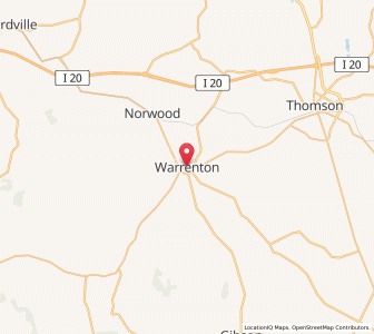 Map of Warrenton, Georgia