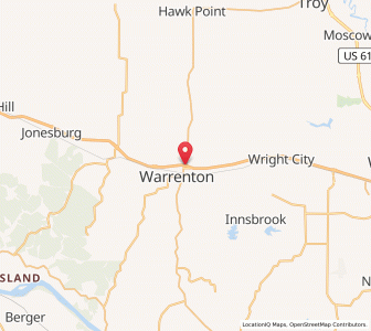 Map of Warrenton, Missouri