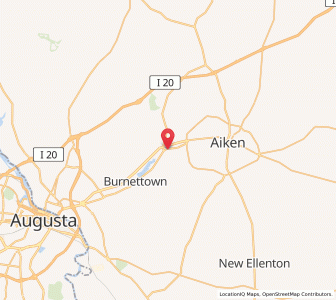 Map of Warrenville, South Carolina