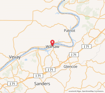 Map of Warsaw, Kentucky