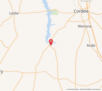 Map of Warwick, Georgia