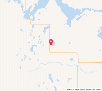 Map of Warwick, North Dakota