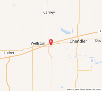 Map of Warwick, Oklahoma