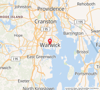Map of Warwick, Rhode Island