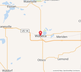 Map of Waseca, Minnesota