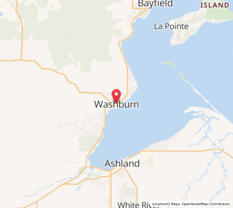 Map of Washburn, Wisconsin