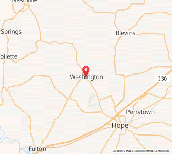 Map of Washington, Arkansas