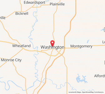 Map of Washington, Indiana