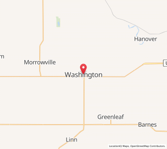Map of Washington, Kansas