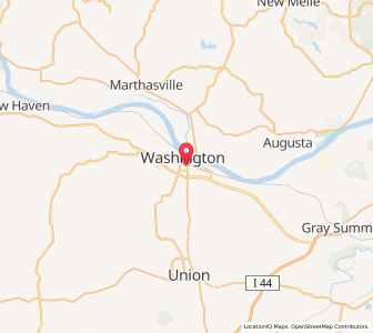 Map of Washington, Missouri