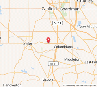 Map of Washingtonville, Ohio