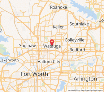 Map of Watauga, Texas