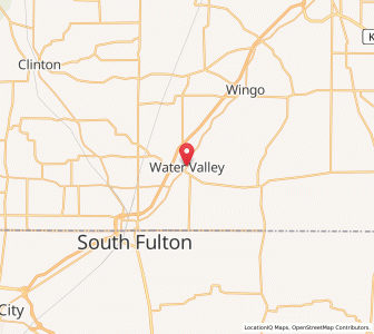 Map of Water Valley, Kentucky