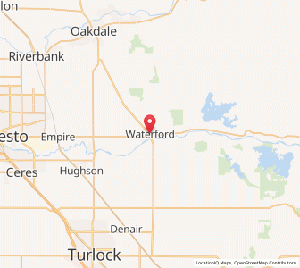 Map of Waterford, California