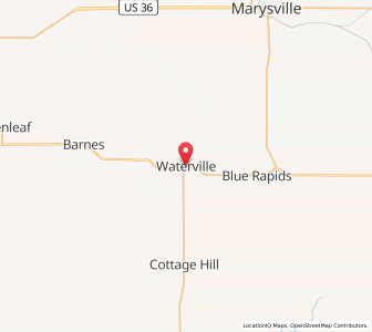 Map of Waterville, Kansas