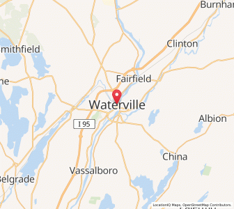 Map of Waterville, Maine