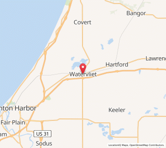 Map of Watervliet, Michigan