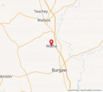 Map of Watha, North Carolina