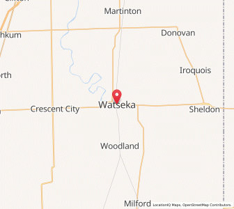 Map of Watseka, Illinois