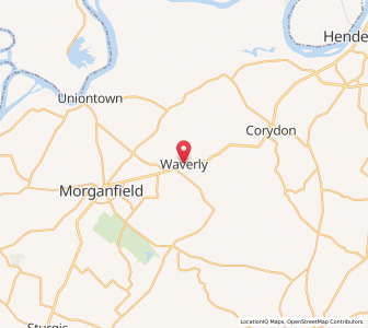 Map of Waverly, Kentucky