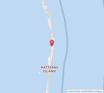 Map of Waves, North Carolina