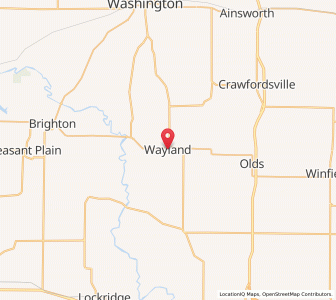 Map of Wayland, Iowa