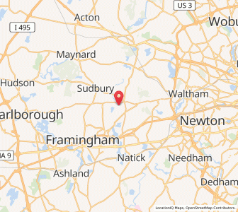 Map of Wayland, Massachusetts