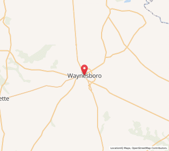 Map of Waynesboro, Georgia