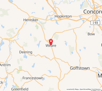 Map of Weare, New Hampshire