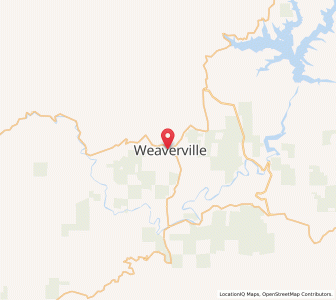 Map of Weaverville, California