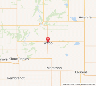 Map of Webb, Iowa