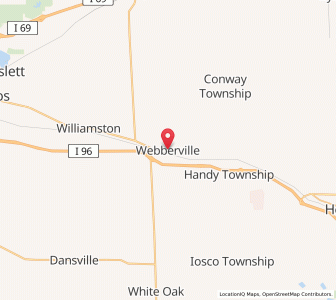 Map of Webberville, Michigan