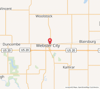 Map of Webster City, Iowa