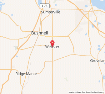 Map of Webster, Florida