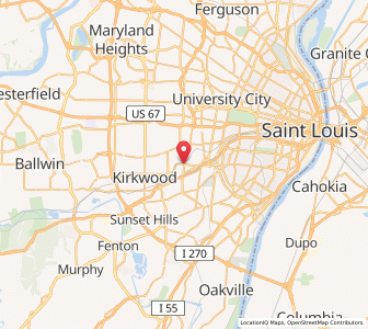 Map of Webster Groves, Missouri