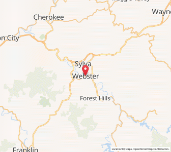 Map of Webster, North Carolina