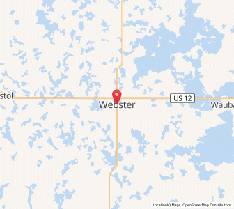 Map of Webster, South Dakota