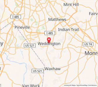 Map of Weddington, North Carolina