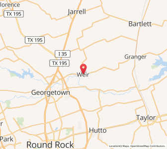 Map of Weir, Texas