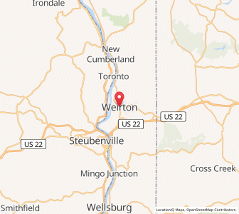 Map of Weirton, West Virginia