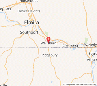 Map of Wellsburg, New York