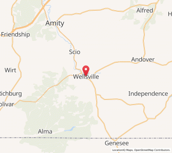 Map of Wellsville, New York