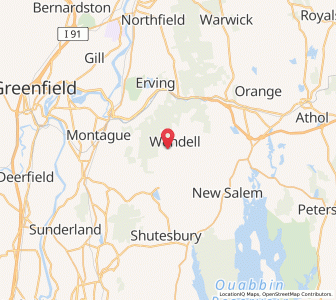 Map of Wendell, Massachusetts