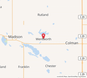 Map of Wentworth, South Dakota