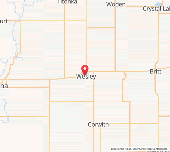 Map of Wesley, Iowa
