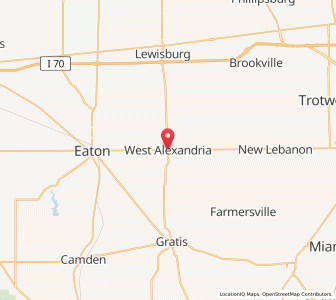 Map of West Alexandria, Ohio