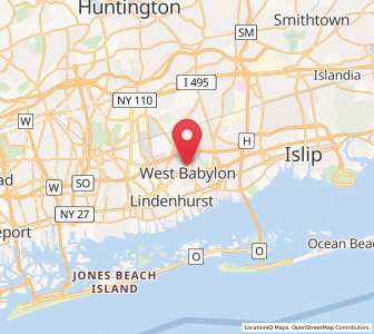 Map of West Babylon, New York