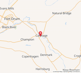 Map of West Carthage, New York